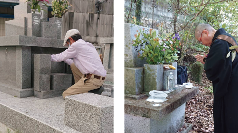 納骨をする